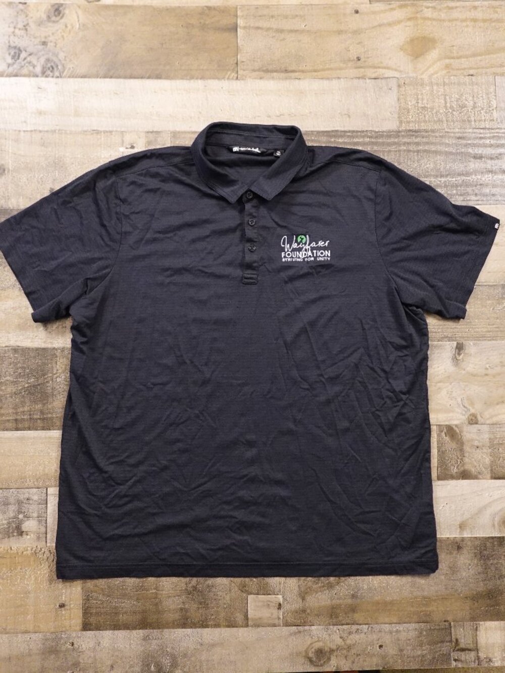 TravisMathew Waygiversโ Foundation Polo Shirt Menโs XXL Black Pima Cotton Golf